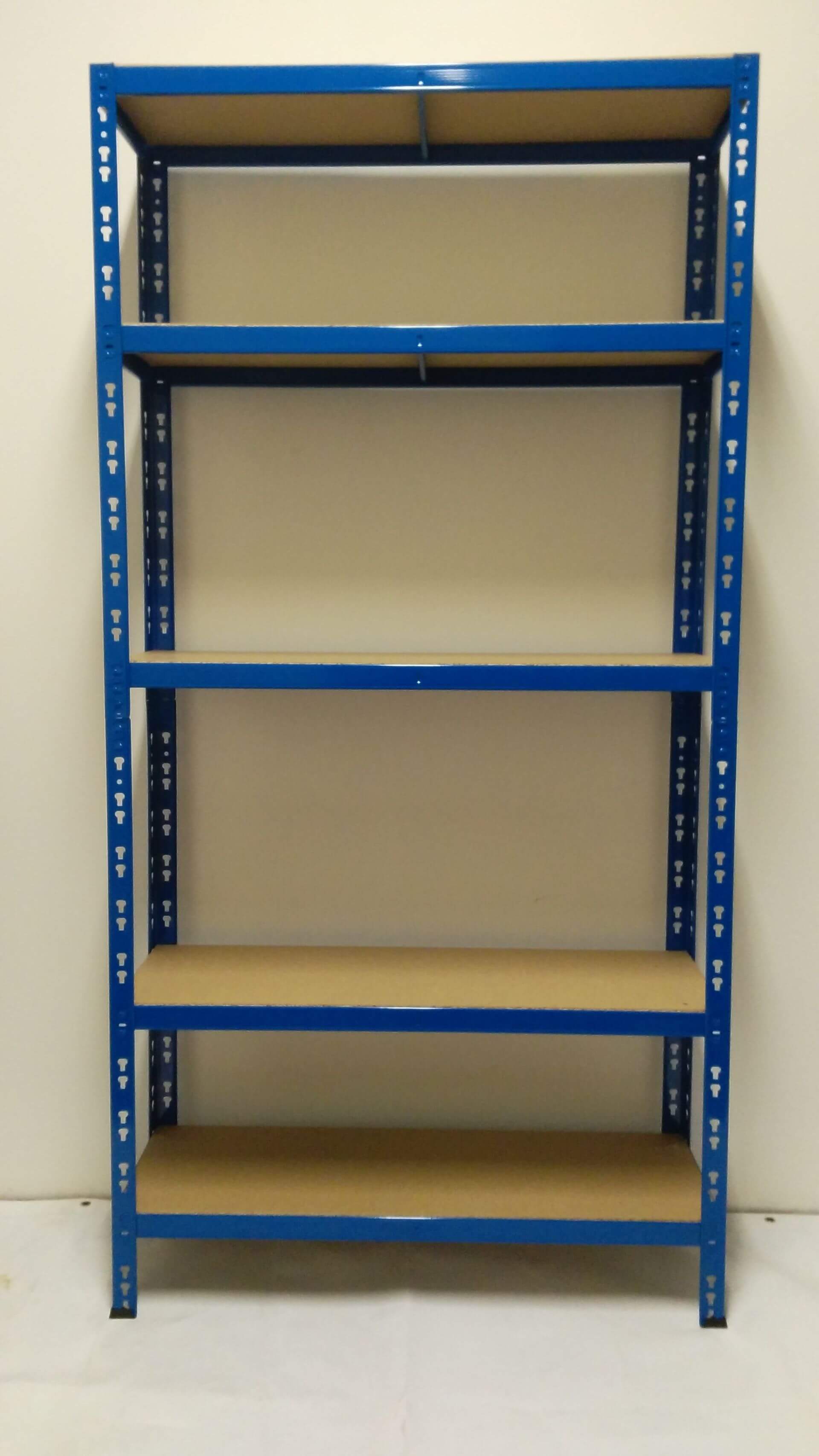 MEGA AKCIA 5-ti policový regál lakovaný 180x90x30 175kg - modrá , SKLADOM