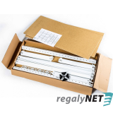 Regál 5-policový lakovaný 180x140x40  300Kg na police,Farba - biela