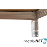 Regál 5-policový lakovaný 180x140x40  300Kg na police,Farba - biela